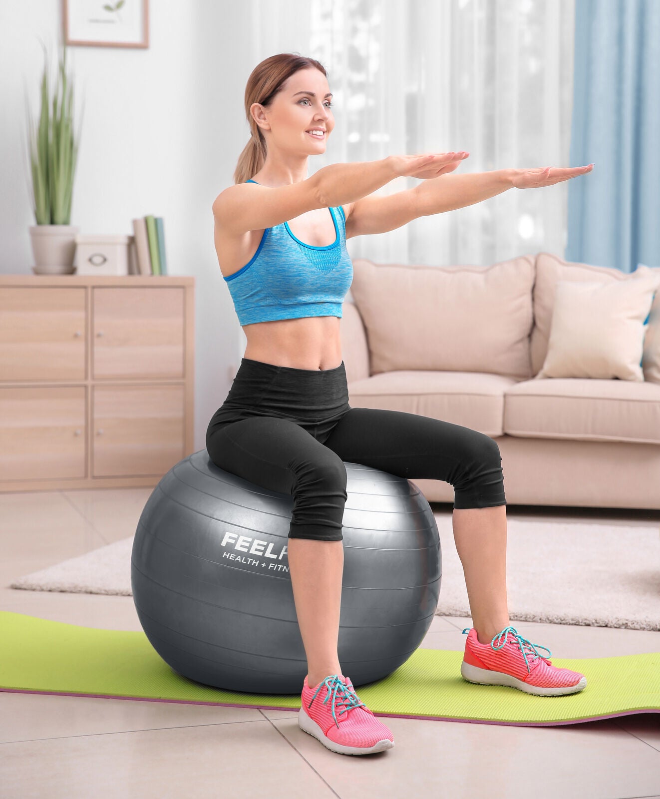 Exercise Ball – Gym, Pilates, Yoga, Core & Pregnancy Training