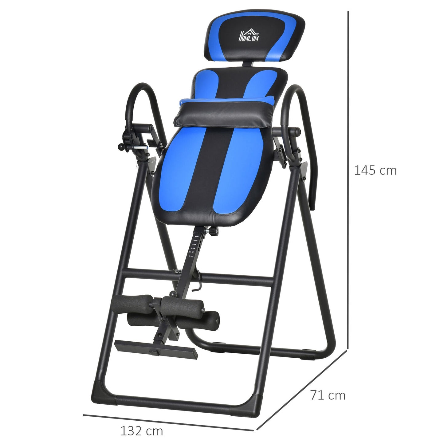 Foldable Gravity Inversion Table & Fitness Bench with Soft Ankle Cushions for Home Use