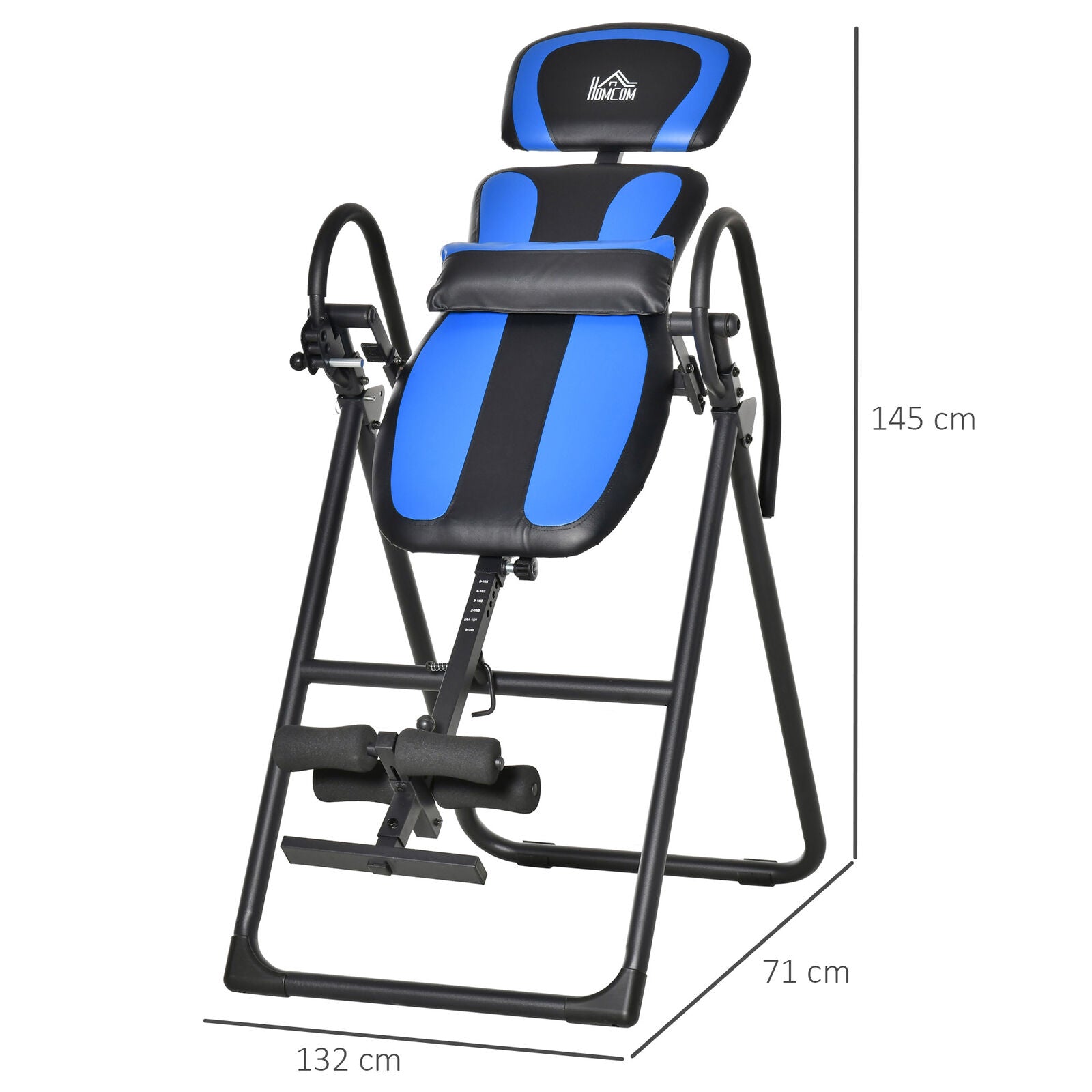 Foldable Gravity Inversion Table & Fitness Bench with Soft Ankle Cushions for Home Use