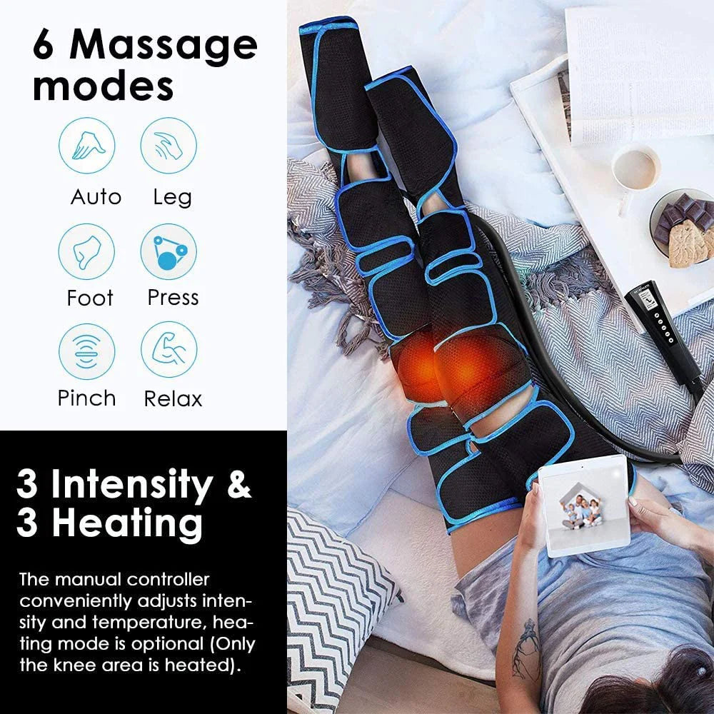 360° Air Compression Leg Massager – Boost Circulation, Relax Muscles & Drain Toxins