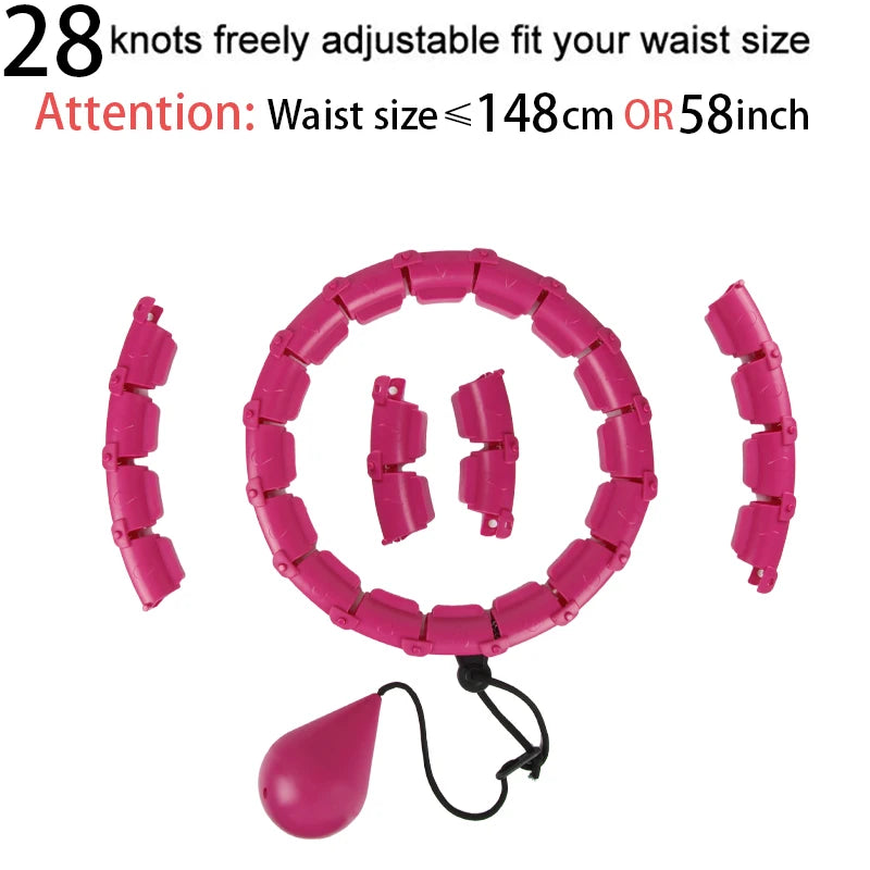 Adjustable Weighted Hula Hoop – Detachable, Massaging, & Perfect for Weight Loss!