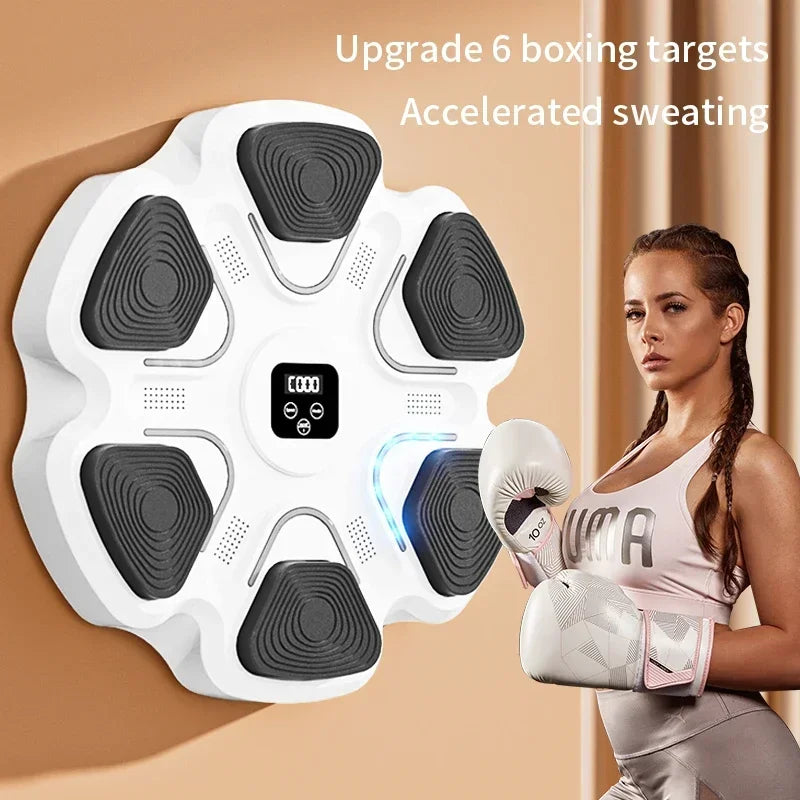 Smart Music Boxing Machine for Adults & Kids - Home Fitness Trainer with Response Training & Wall Target