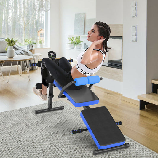 Foldable Adjustable Multi-Workout Weight Bench with LCD – Home Gym Essential