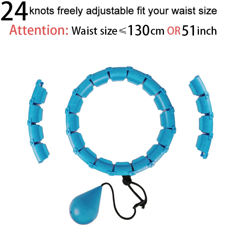 Adjustable Weighted Hula Hoop – Detachable, Massaging, & Perfect for Weight Loss!