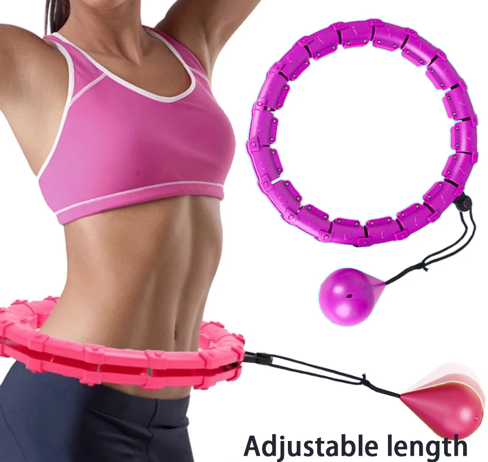 Adjustable Weighted Hula Hoop – Detachable, Massaging, & Perfect for Weight Loss!