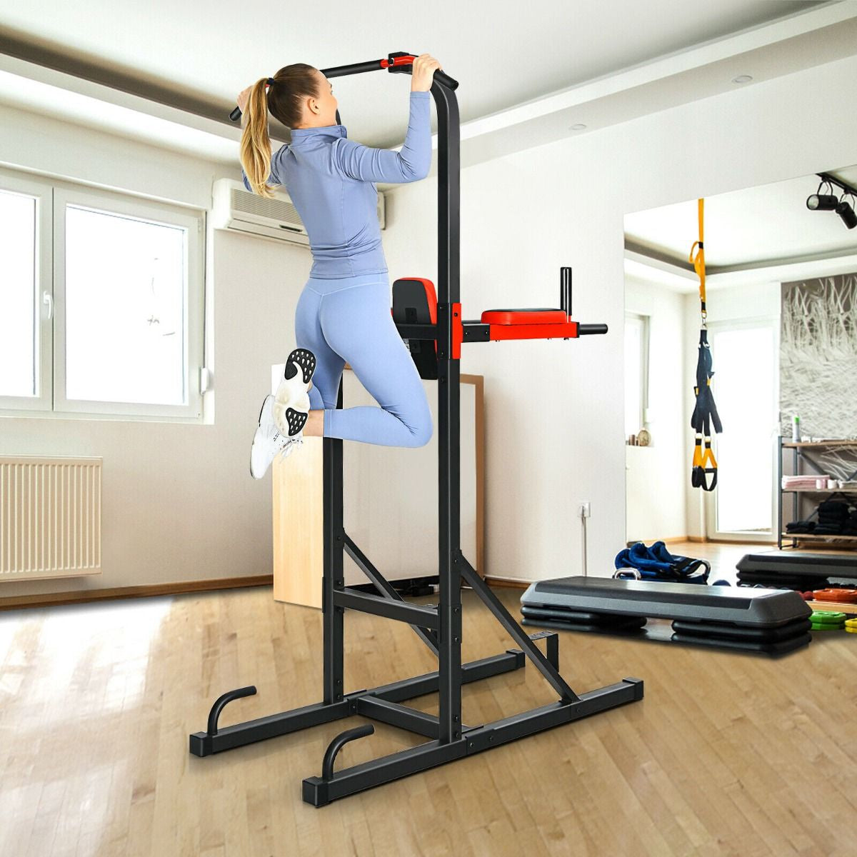 Multi-Function Power Tower Dip Station for Full-Body Workout - Home Gym Equipment