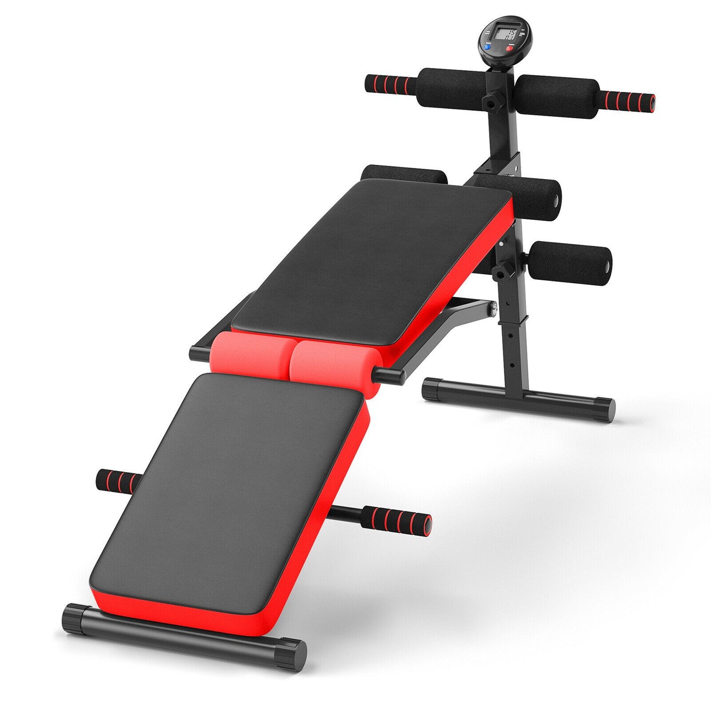 Foldable Adjustable Multi-Workout Weight Bench with LCD – Home Gym Essential