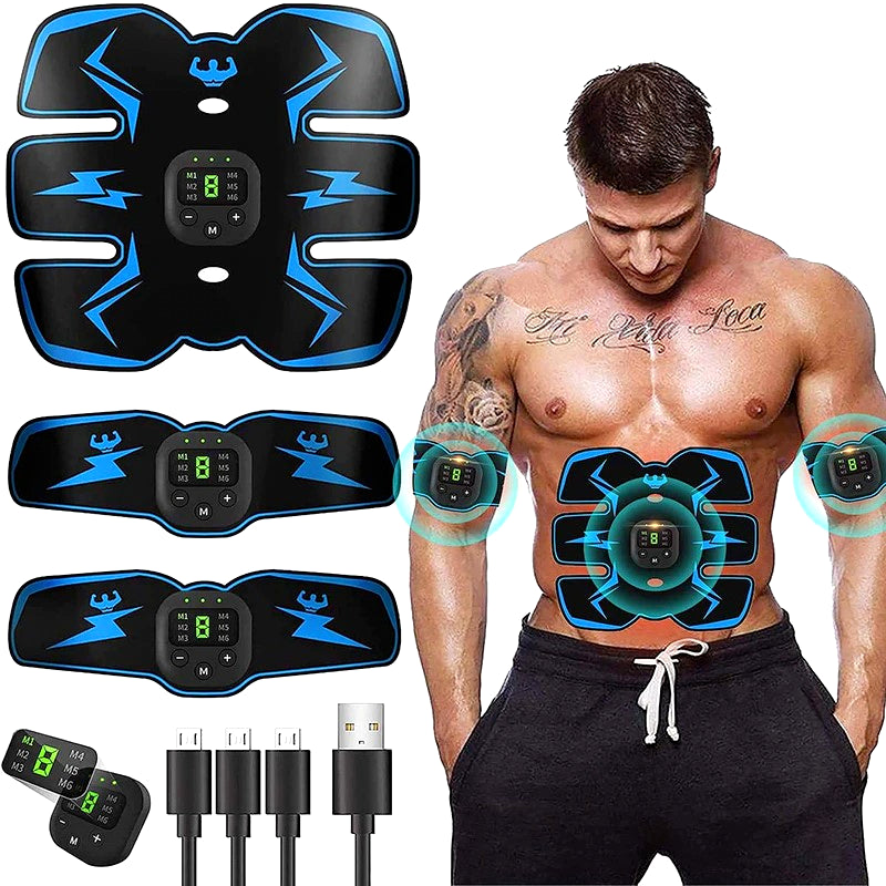 Rechargeable EMS ABS Trainer – Muscle Stimulator & Toning Belt for Fitness