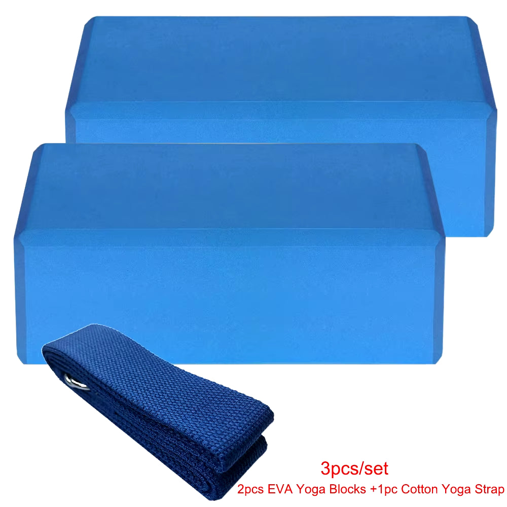 3PCS High-Density Cork Yoga Blocks for Home Gym - Soft, Eco-Friendly Wood Exercise Bricks for Indoor Workout & Fitness