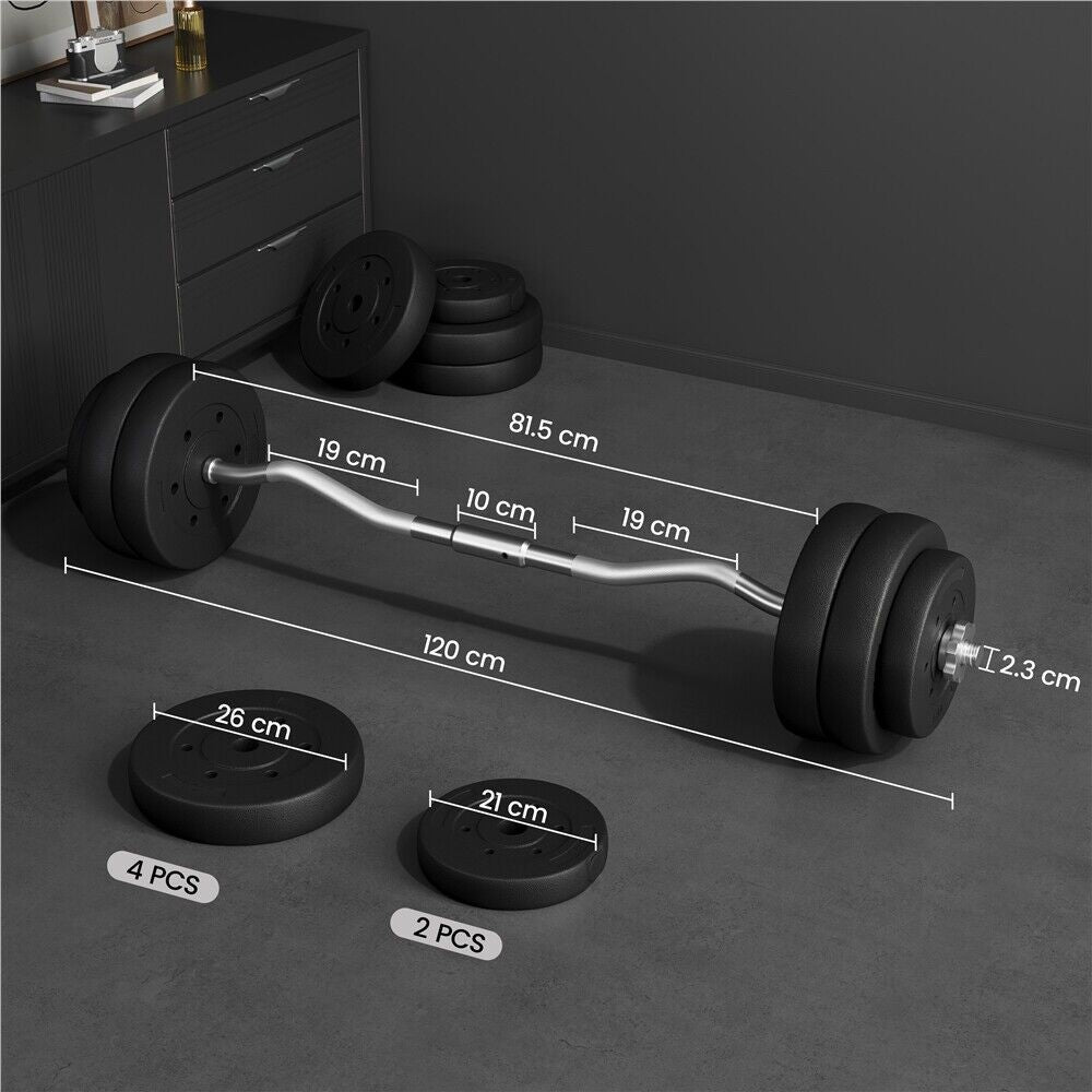 Adjustable Barbell Weight Set for Home Gym - 30Kg/25Kg/20Kg, Ideal for Fitness