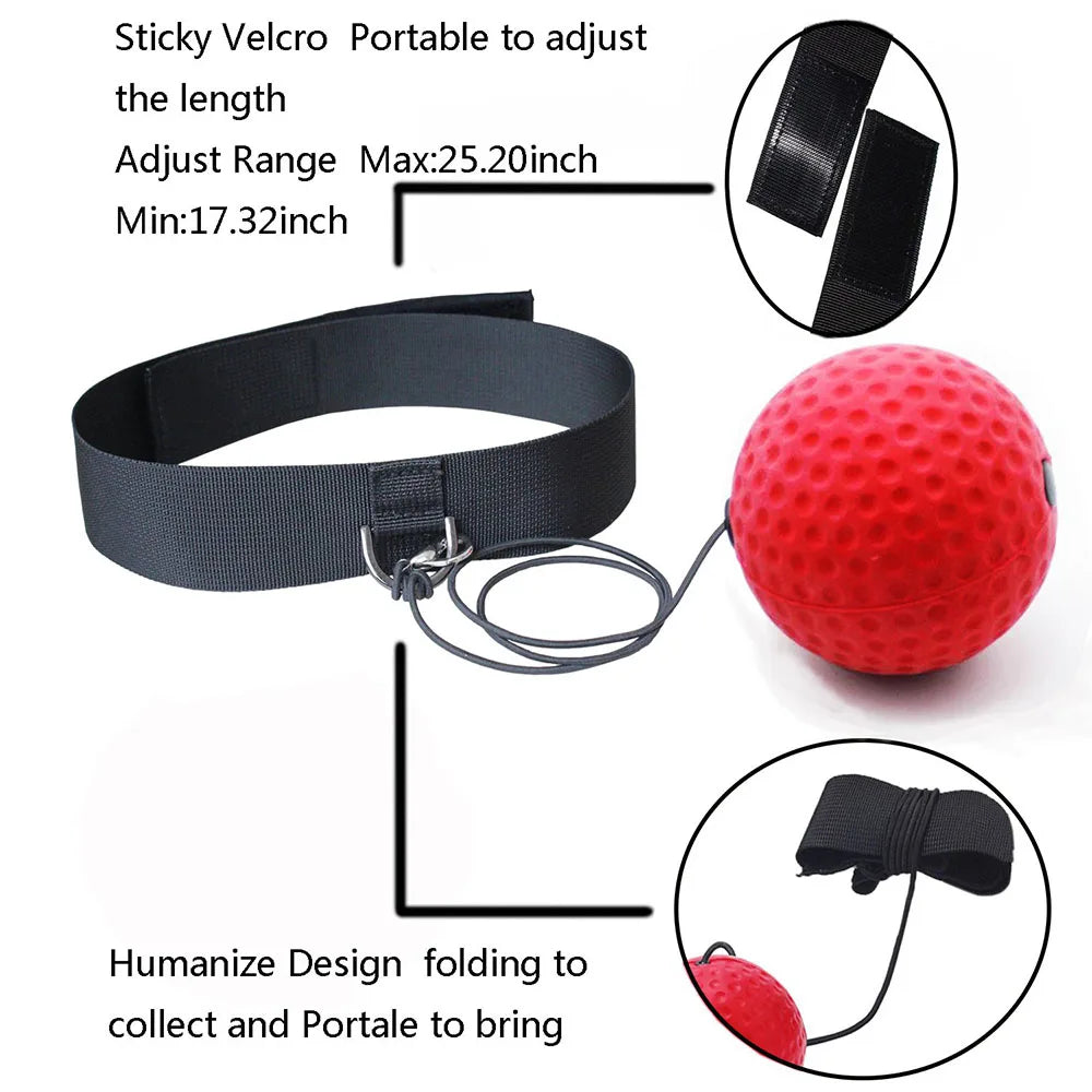 Reflex Speed Training Boxing Magic Ball with Headband for Enhanced Hand-Eye Coordination and Fitness in Martial Arts