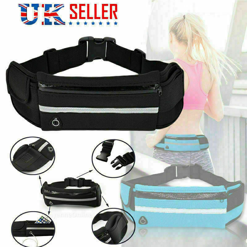 Zipped Running Waist Bag – Sports, Travel, Jogging & Gym Belt for Phone & Keys