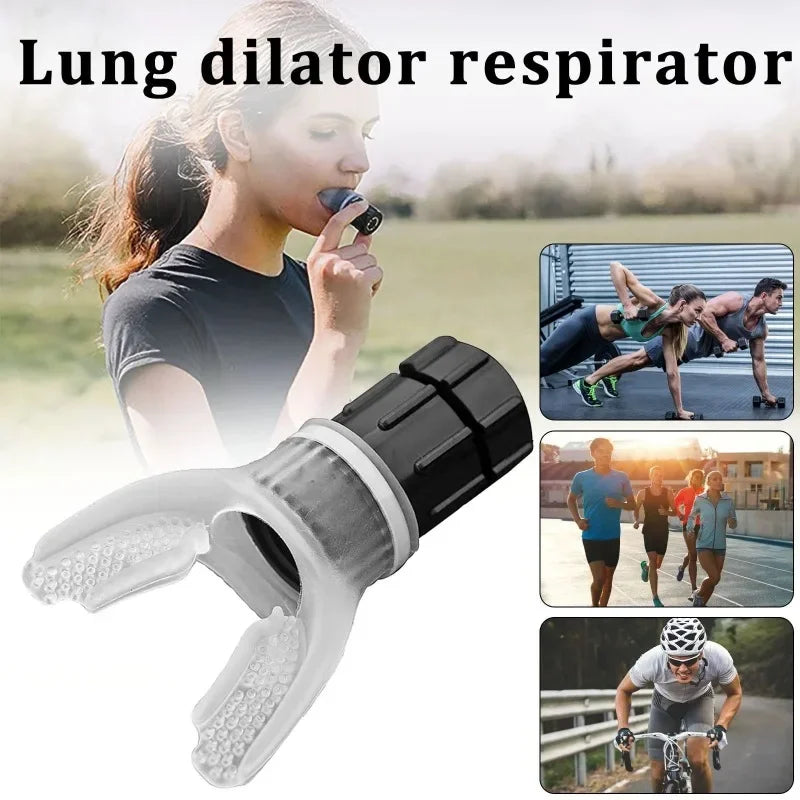 1PC Sports Breathing Trainer - Exercise Lung Mouthpiece Respirator for Fitness & Home Health Care