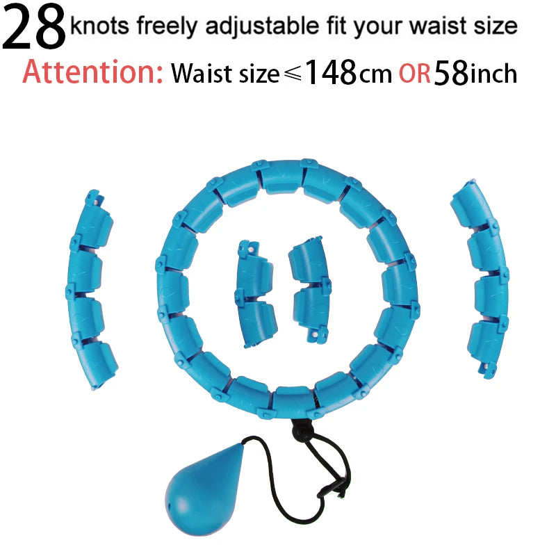 Adjustable Weighted Hula Hoop – Detachable, Massaging, & Perfect for Weight Loss!