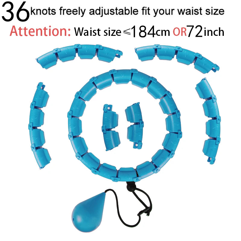 Adjustable Weighted Hula Hoop – Detachable, Massaging, & Perfect for Weight Loss!