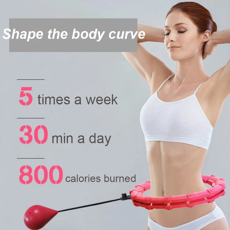 Adjustable Weighted Hula Hoop – Detachable, Massaging, & Perfect for Weight Loss!