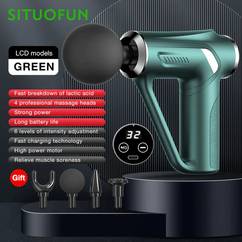 SITUOFUN 32-Level Massage Gun | Deep Tissue Muscle Relief for Neck, Back & Sport Recovery