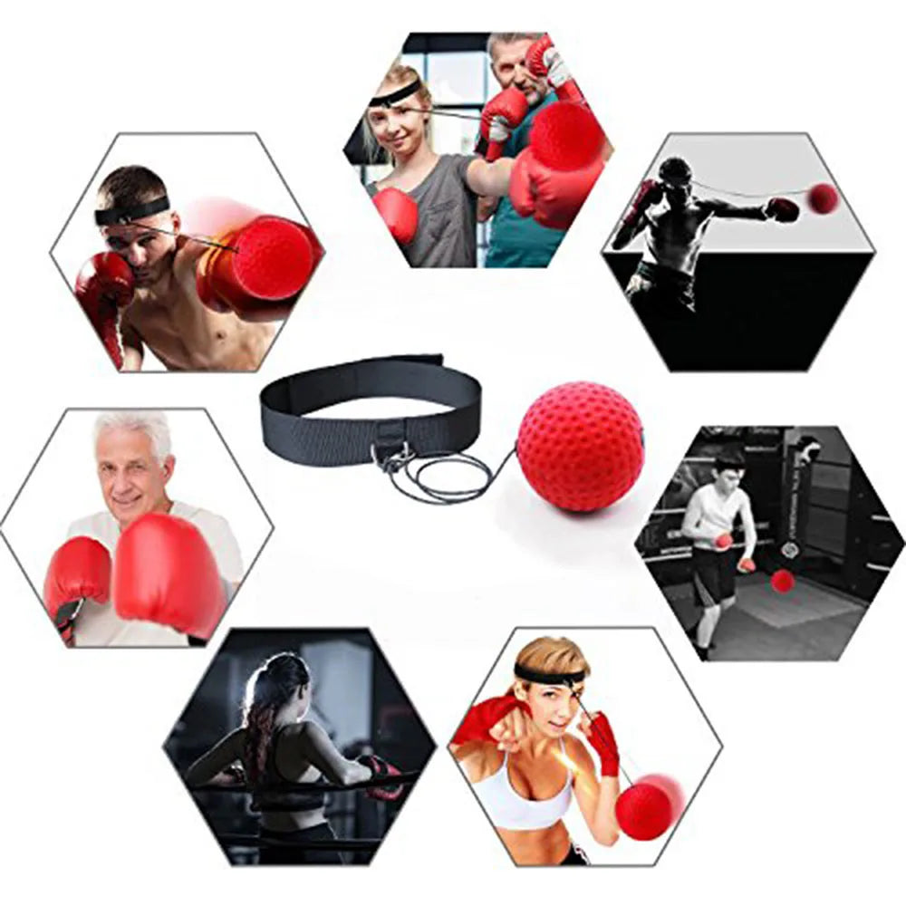 Reflex Speed Training Boxing Magic Ball with Headband for Enhanced Hand-Eye Coordination and Fitness in Martial Arts