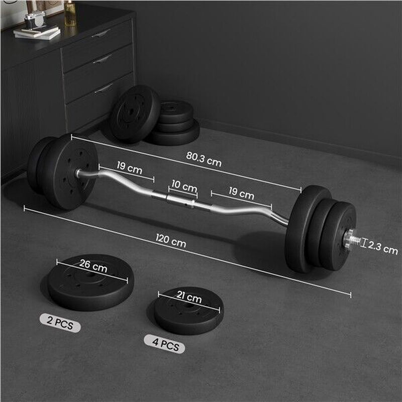 Adjustable Barbell Weight Set for Home Gym - 30Kg/25Kg/20Kg, Ideal for Fitness