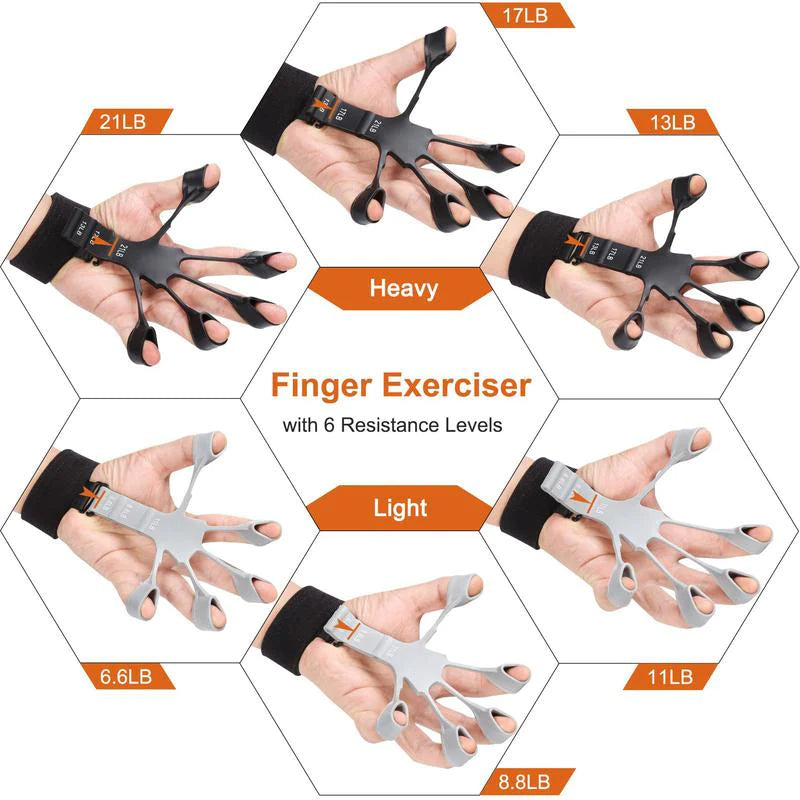 Silicone Gripster – Grip Strengthener & Finger Stretcher for Hand Training | Gym & Fitness Equipment