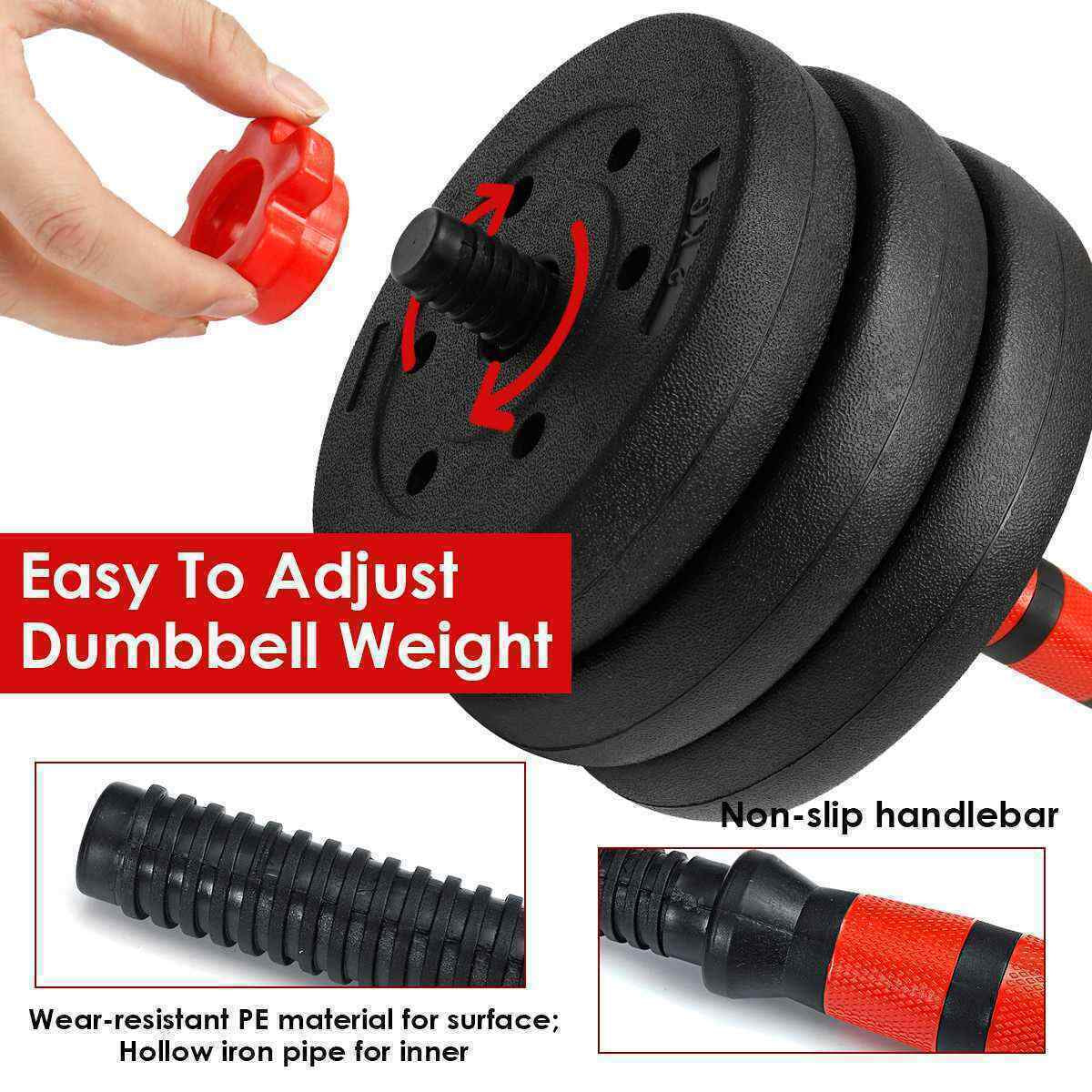 20/30/40kg Dumbbell & Barbell Weight Set – Pair of Hand Weights for Gym Fitness Workout