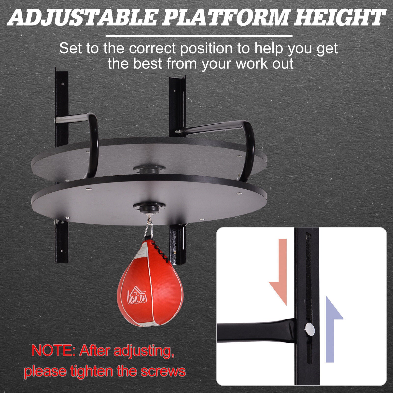 Wall-Mounted Speedball Boxing Platform | Punching Rack for Men & Women