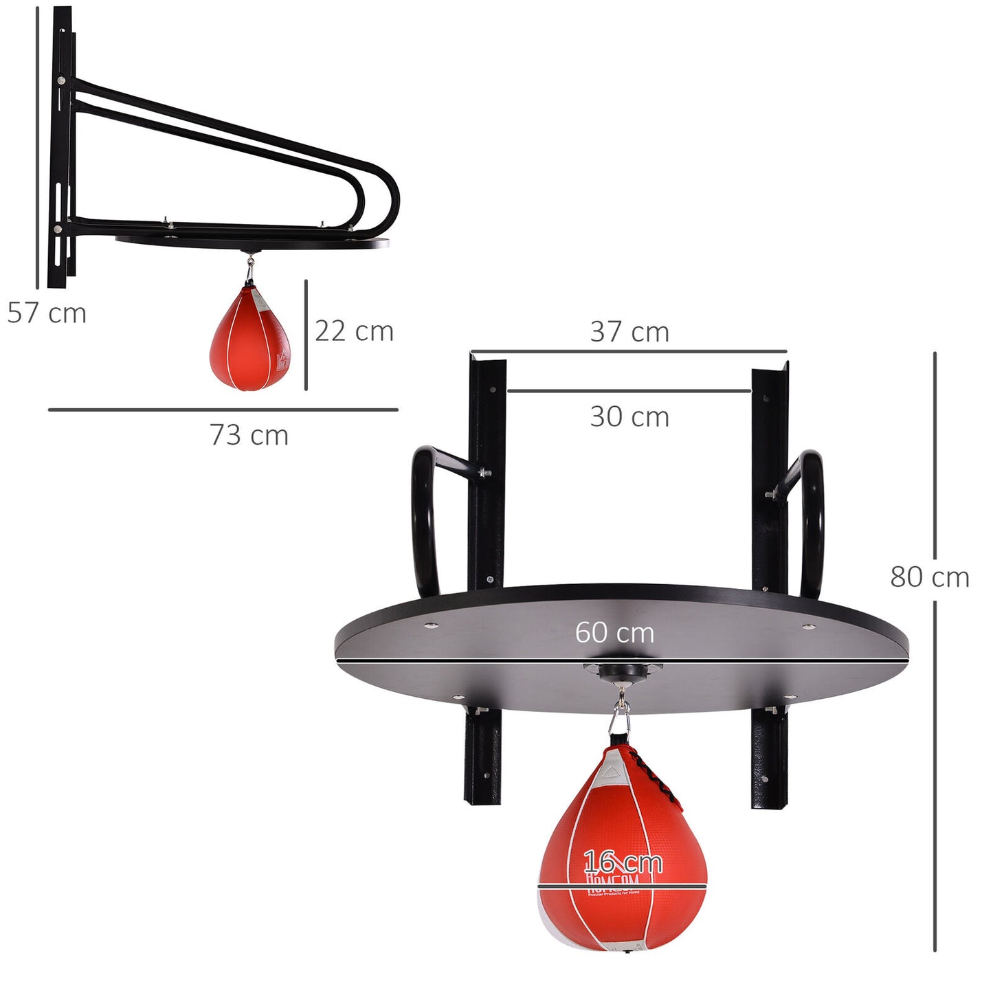 Wall-Mounted Speedball Boxing Platform | Punching Rack for Men & Women