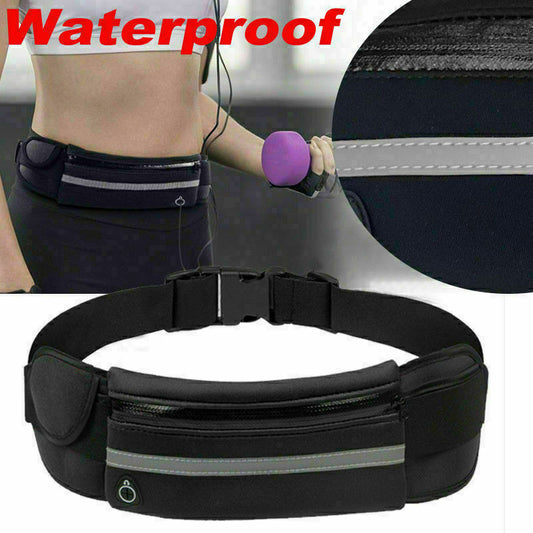 Zipped Running Waist Bag – Sports, Travel, Jogging & Gym Belt for Phone & Keys