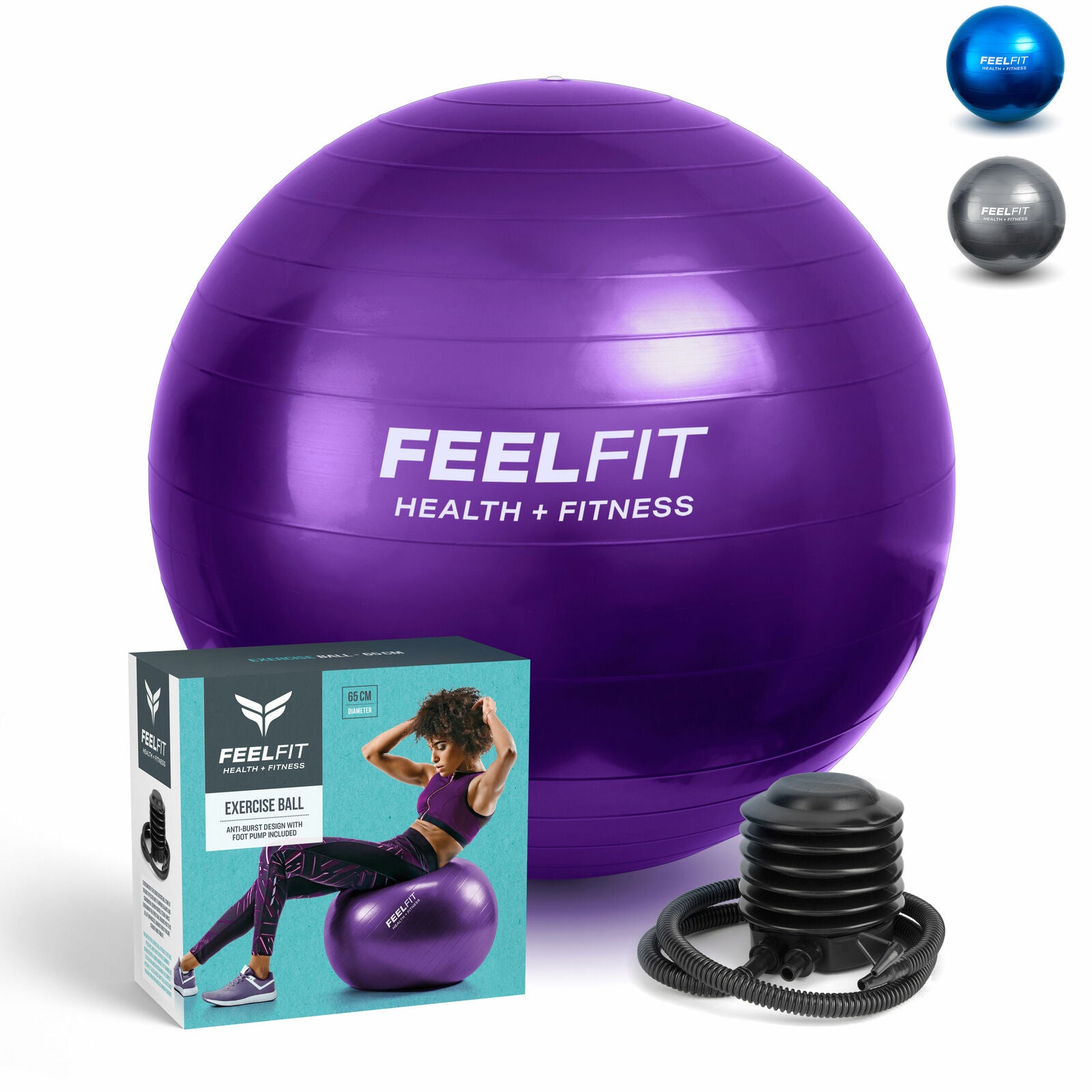 Exercise Ball – Gym, Pilates, Yoga, Core & Pregnancy Training