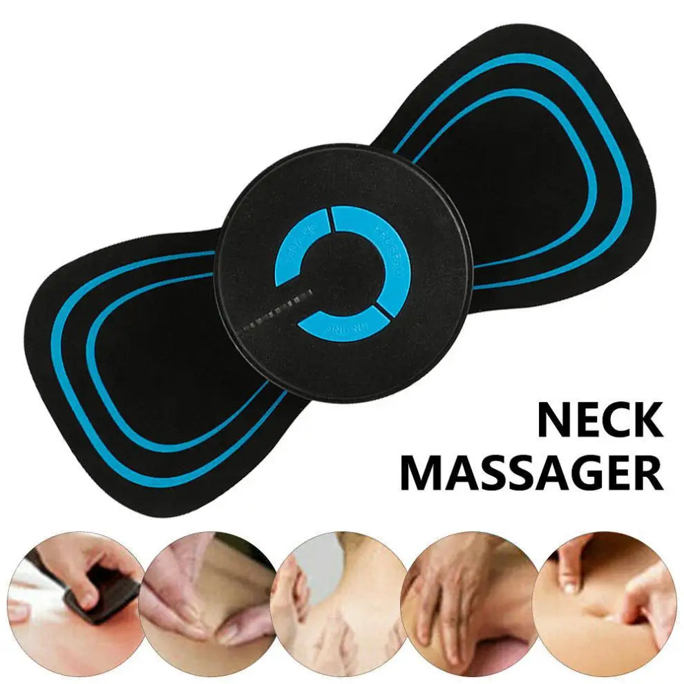 Portable EMS Neck and Back Massager - Compact Electric Muscle Stimulator for Pain Relief and Relaxation