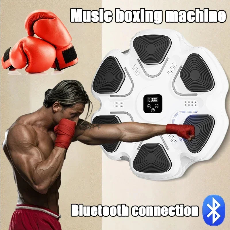 Smart Music Boxing Machine for Adults & Kids - Home Fitness Trainer with Response Training & Wall Target