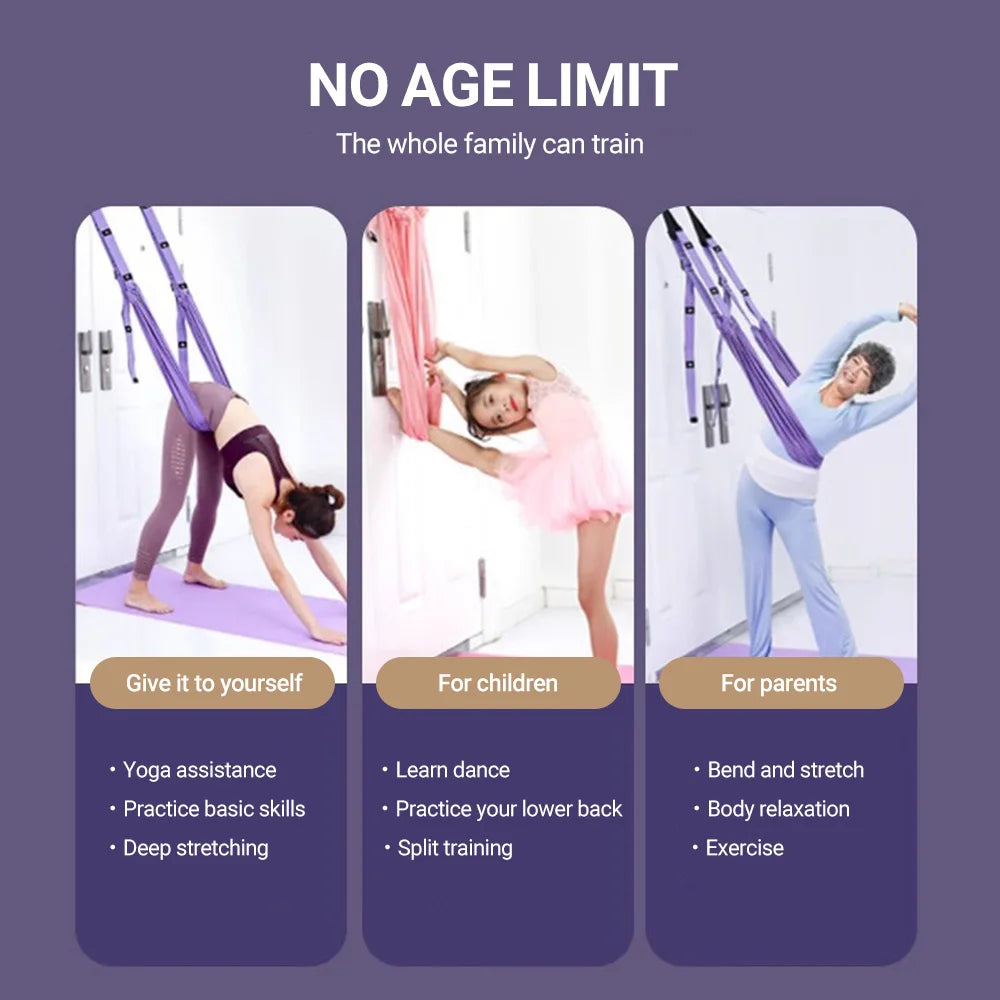 Aerial Yoga Strap – Flexibility Trainer for Leg Splits, Inversion & Stretching