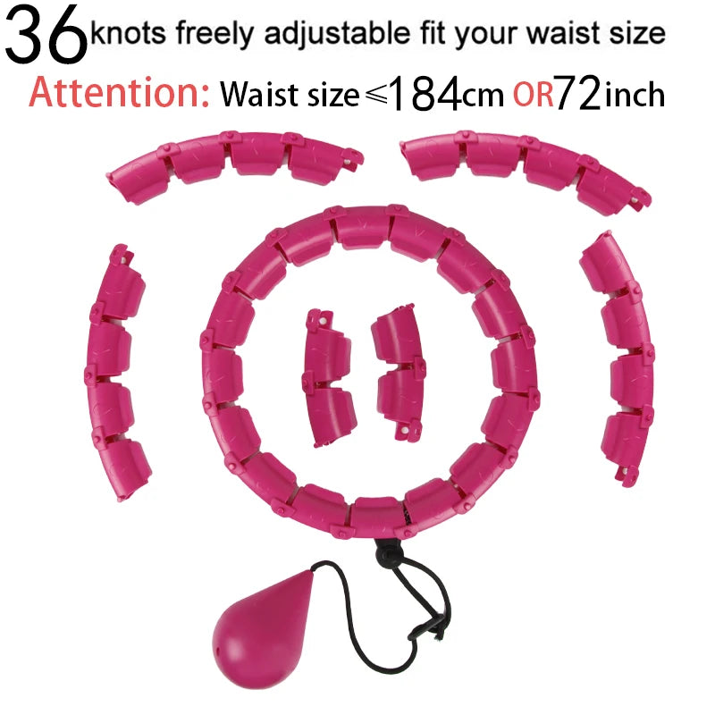 Adjustable Weighted Hula Hoop – Detachable, Massaging, & Perfect for Weight Loss!