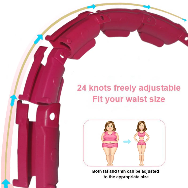 Adjustable Weighted Hula Hoop – Detachable, Massaging, & Perfect for Weight Loss!