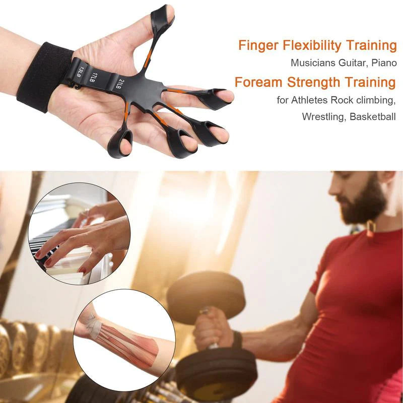 Silicone Gripster – Grip Strengthener & Finger Stretcher for Hand Training | Gym & Fitness Equipment