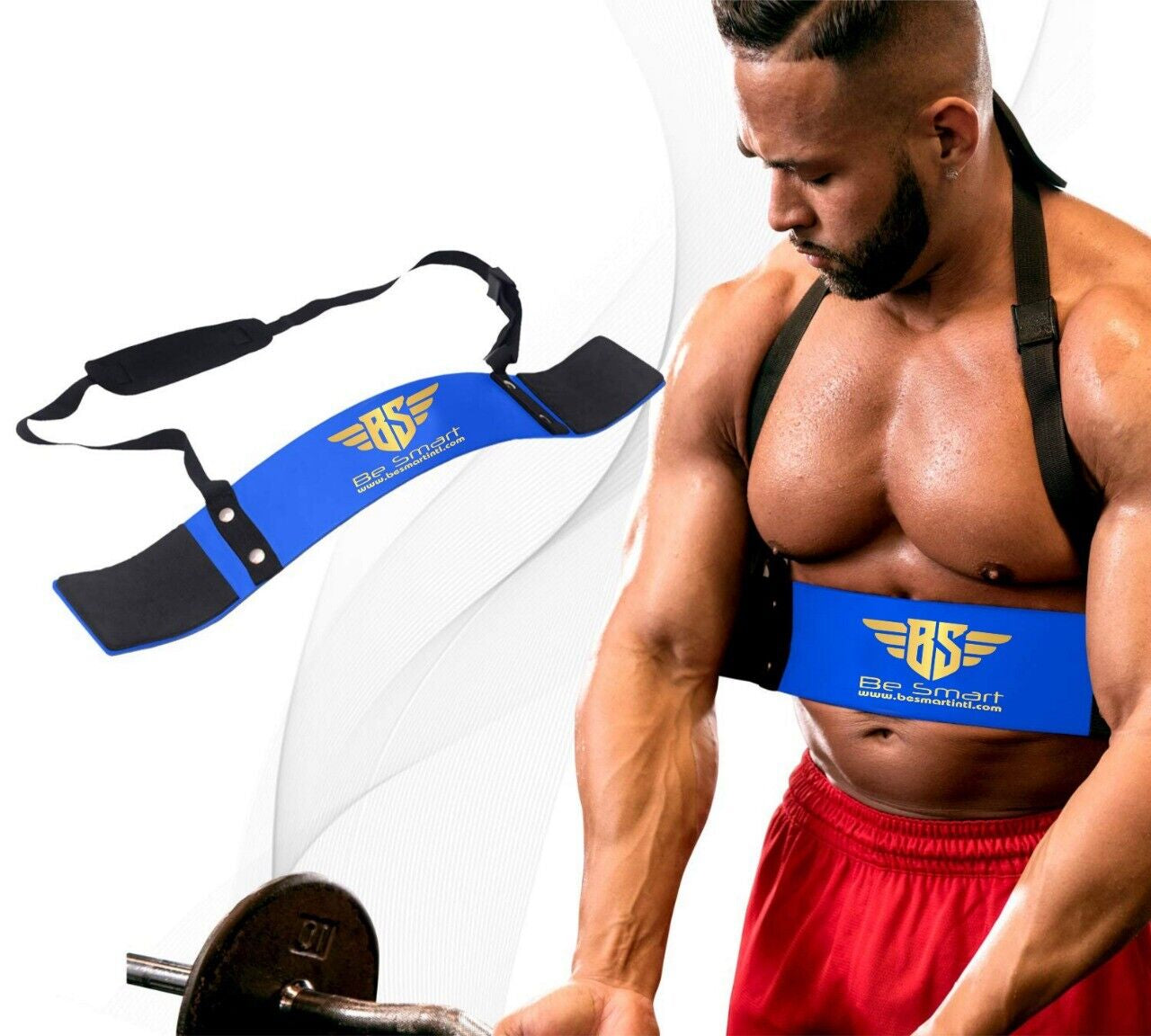 Arm Blaster Biceps Isolator - Gym Bar Curl Support for Triceps & Muscle Building