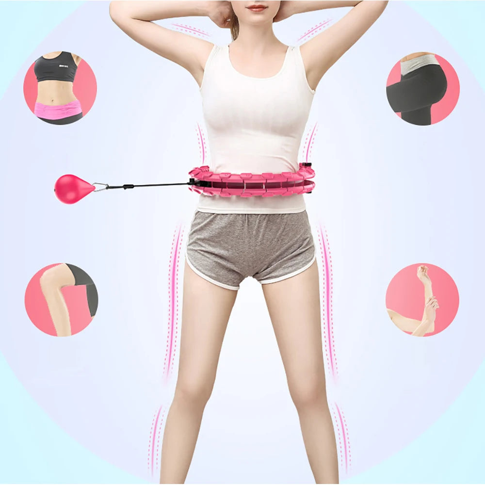 Adjustable Weighted Hula Hoop – Detachable, Massaging, & Perfect for Weight Loss!