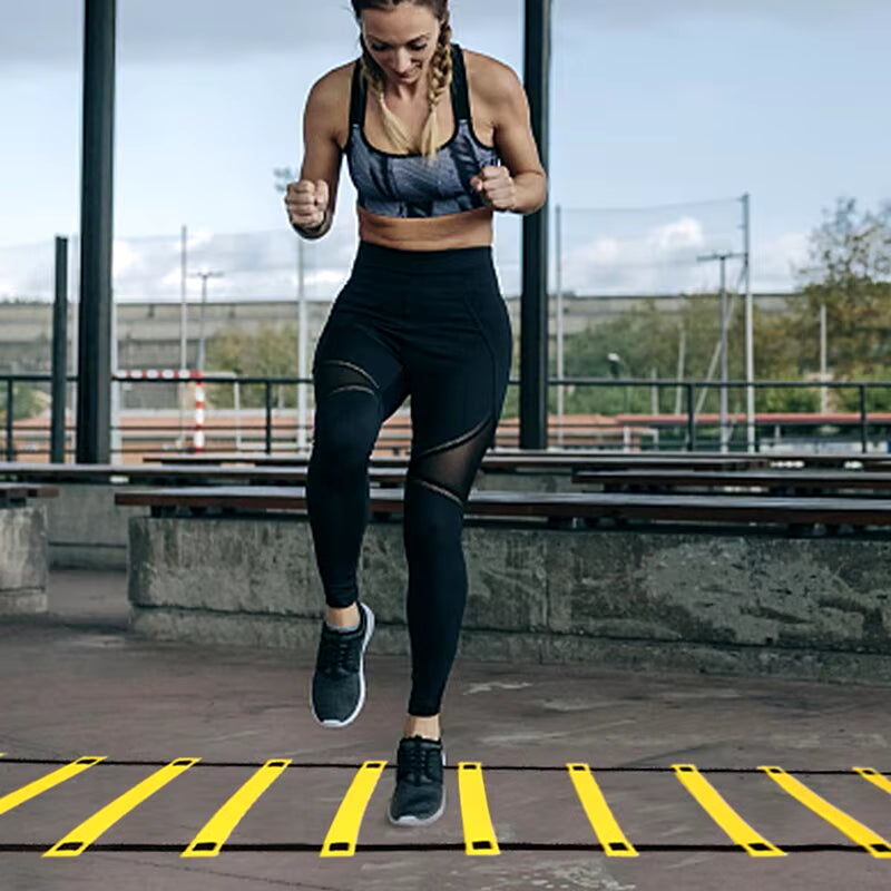 Adjustable Sports Agility Ladder for Football Training - Enhanced Coordination and Jumping Fitness Tool