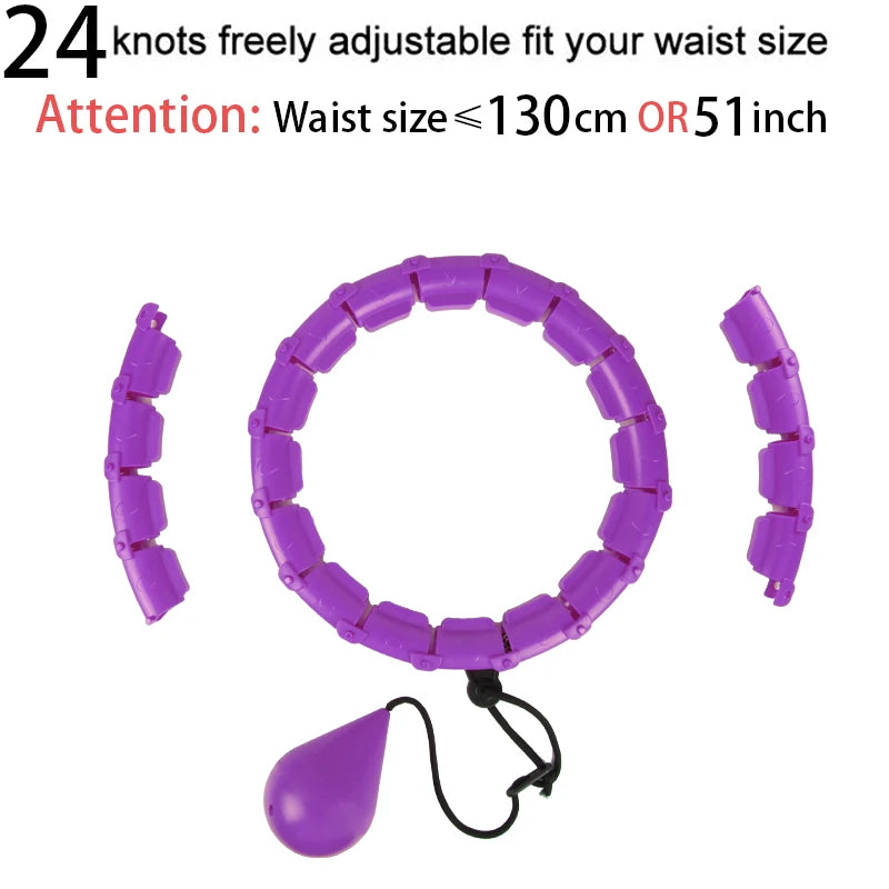 Adjustable Weighted Hula Hoop – Detachable, Massaging, & Perfect for Weight Loss!