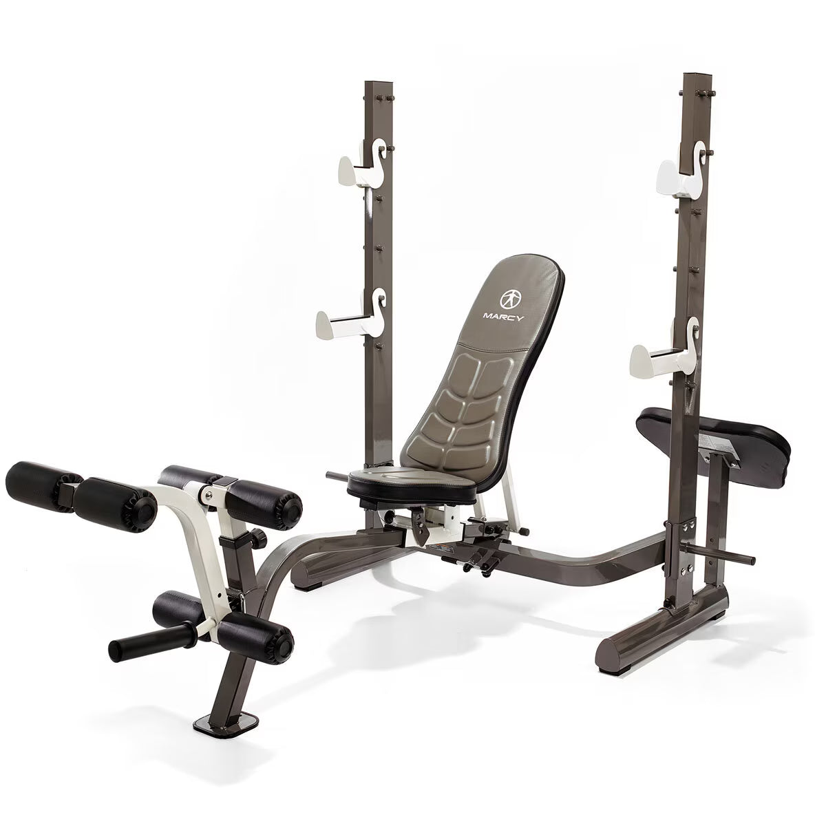 Folding Olympic Barbell Bench & Squat Rack – Compact & Versatile Gym Gear