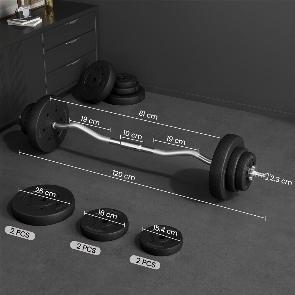 Adjustable Barbell Weight Set for Home Gym - 30Kg/25Kg/20Kg, Ideal for Fitness