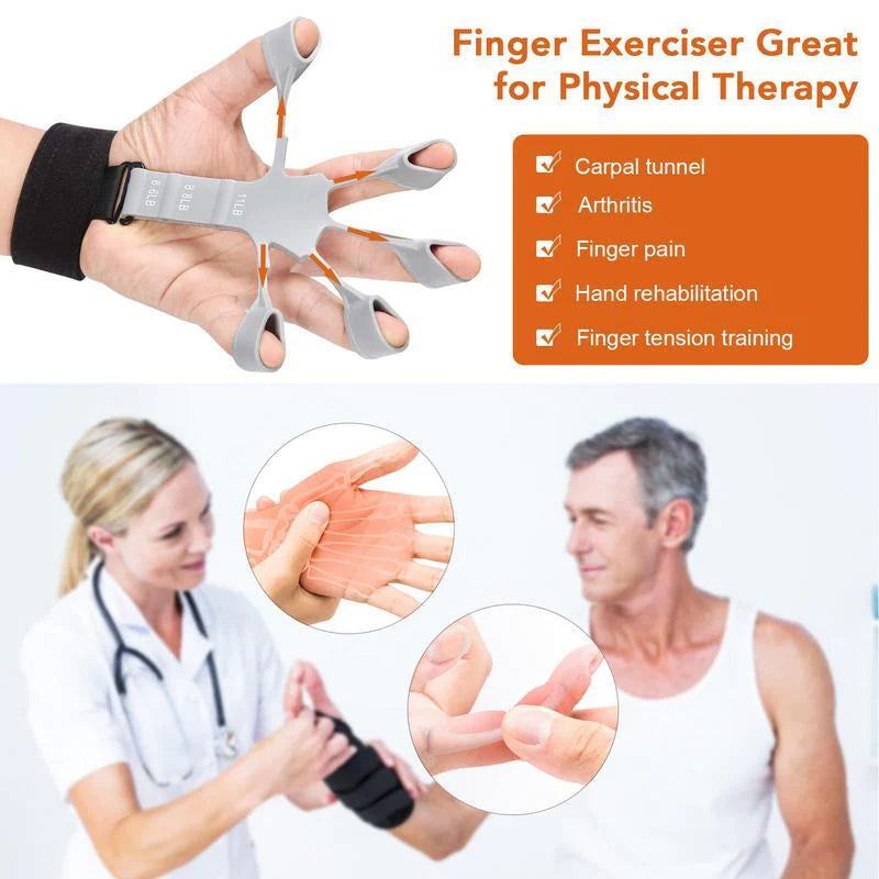 Silicone Gripster – Grip Strengthener & Finger Stretcher for Hand Training | Gym & Fitness Equipment