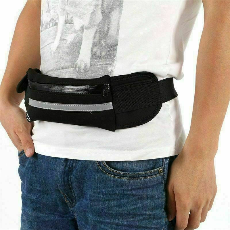 Zipped Running Waist Bag – Sports, Travel, Jogging & Gym Belt for Phone & Keys