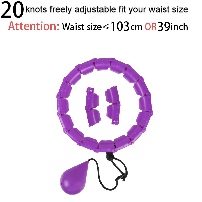 Adjustable Weighted Hula Hoop – Detachable, Massaging, & Perfect for Weight Loss!